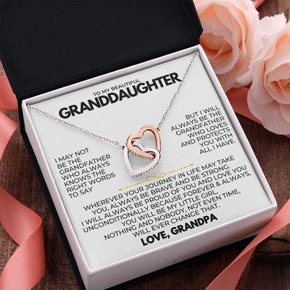 TO MY GRANDDAUGHTER - LOVE GRANDPA - FOREVER LINKED HEARTS - SKGD4