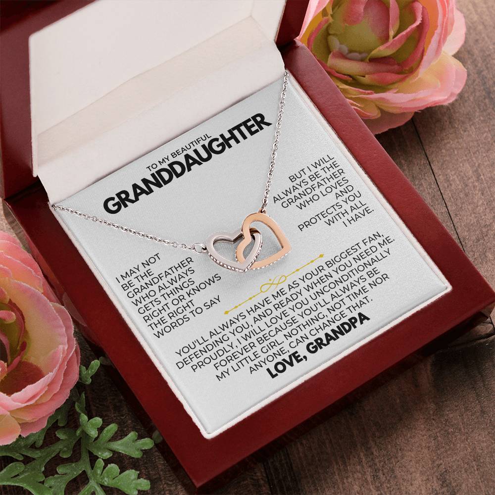 TO MY GRANDDAUGHTER - LOVE GRANDPA - FOREVER LINKED HEARTS - SKGD3
