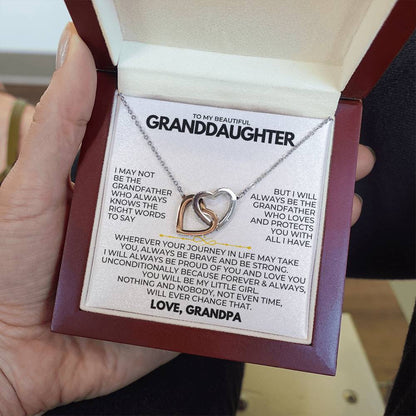 TO MY GRANDDAUGHTER - LOVE GRANDPA - FOREVER LINKED HEARTS - SKGD4