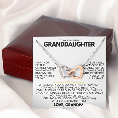 TO MY GRANDDAUGHTER - LOVE GRANDPA - FOREVER LINKED HEARTS - SKGD4