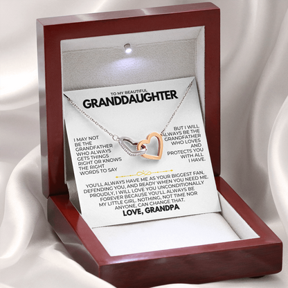 TO MY GRANDDAUGHTER - LOVE GRANDPA - FOREVER LINKED HEARTS - SKGD3