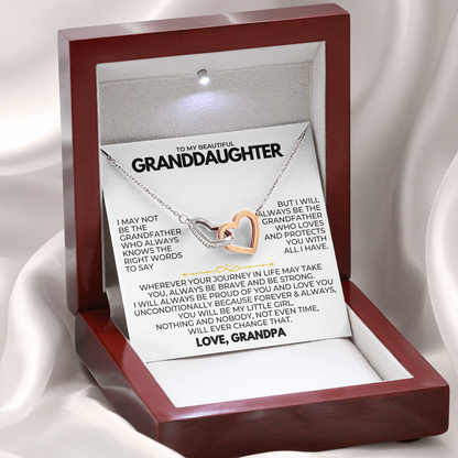 TO MY GRANDDAUGHTER - LOVE GRANDPA - FOREVER LINKED HEARTS - SKGD4