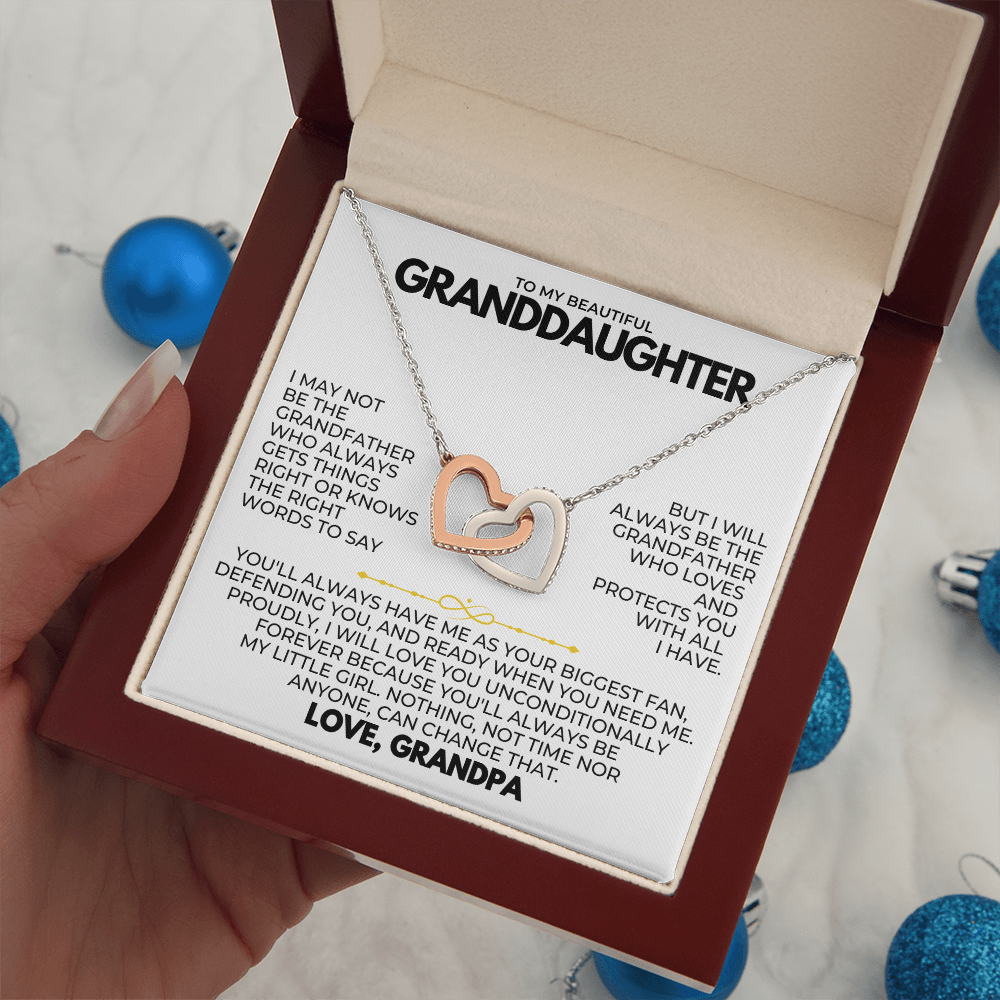 TO MY GRANDDAUGHTER - LOVE GRANDPA - FOREVER LINKED HEARTS - SKGD3